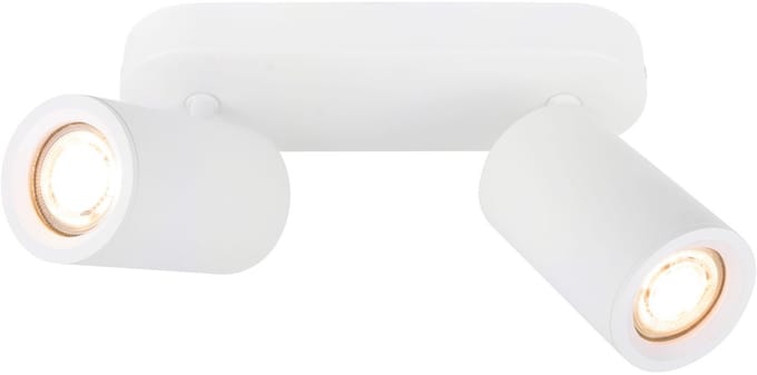 Ledvion - LED Plafondspot - Wit 2-lichts - Rechthoek - GU10 - IP20