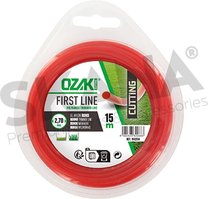 Blister ronde nylondraad OZAKI - Lengte: 15 m, Ø: 2,70 mm
