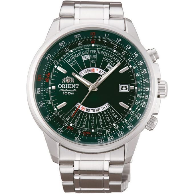 Orient Watch FEU07007FX Men Silver 44mm 10 ATM