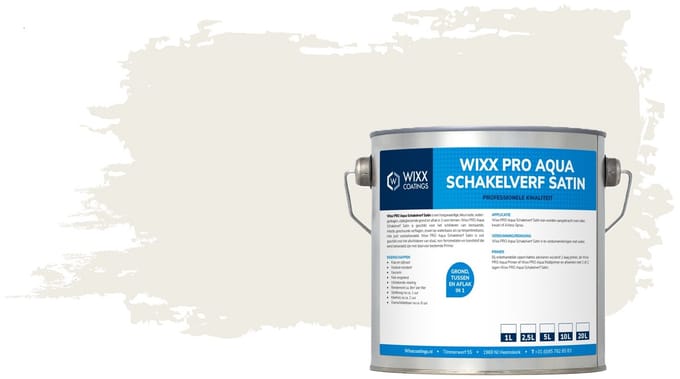 Wixx PRO Aqua Schakelverf Satin - 20L - RAL 9010 | Zuiver Wit