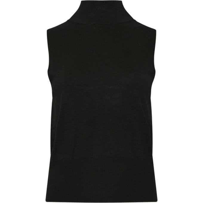 Keshia gebreide top in zwart