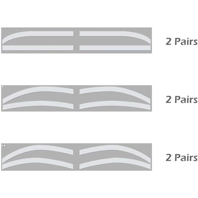 Lot de 6 paires d'autocollants jetables pour sourcils, guide de dessin, modèle auxiliaire, pochoir pour microblading, outil de maquillage white
