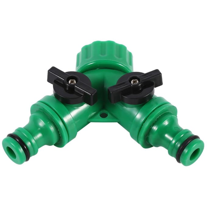 1 Stuks 3-Weg Adapter Y-Connector Adapter Schakelaar Tuinbewatering Druppelirrigatie Slang Pijp 3/4 black