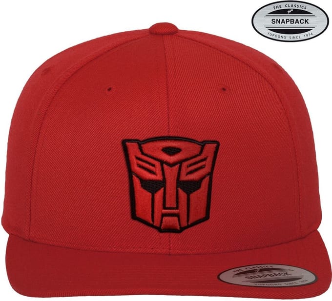 Transformers Autobots 3D Patch Premium Snapback-pet Rood