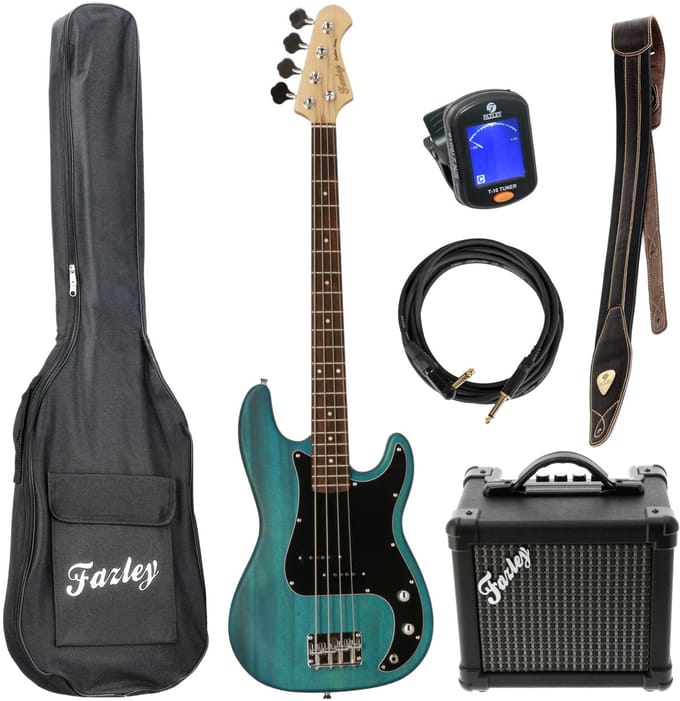 Basgitaar starterset Fazley Outlaw Series Peacemaker Basic Blue