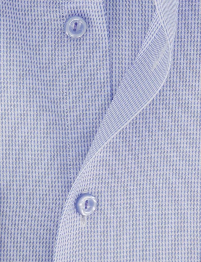 overhemd Eton Classic lichtblauw Classic Fit borstzak