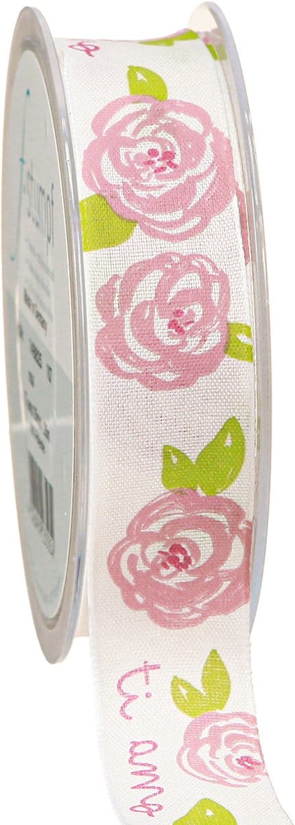 Cadeaulint rozen “Ti amo” romantisch sierlint 25mm 20m
