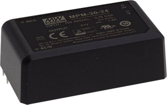 Mean Well MPM-30-24 AC/DC-printnetvoeding 24 V/DC 1.3 A
