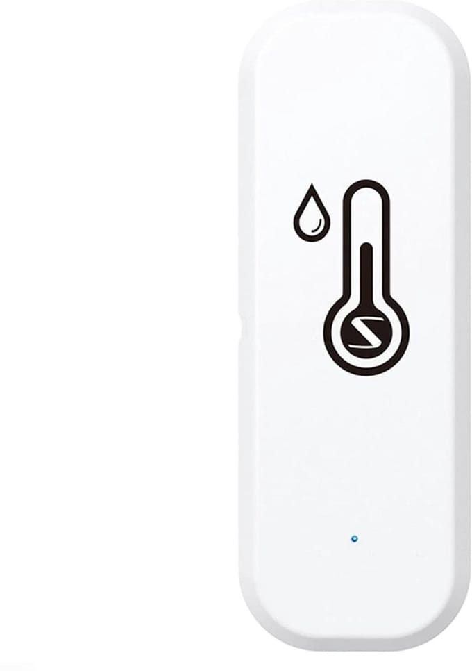 Binnenthermometer Vochtigheidssensor - Hygrometer Temperatuurmeter - Binnenklimaat Monitoren - App Meldingen - 71 x 25 x 20 mm - Wit