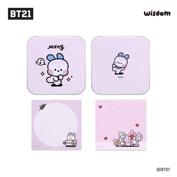 BT21 minini Blikken Doos Notitieblok Set BTS Merchandise