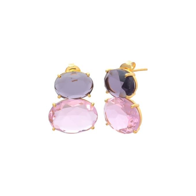 Dames oorbel Claire Rainbow goud (925 sterling zilver)