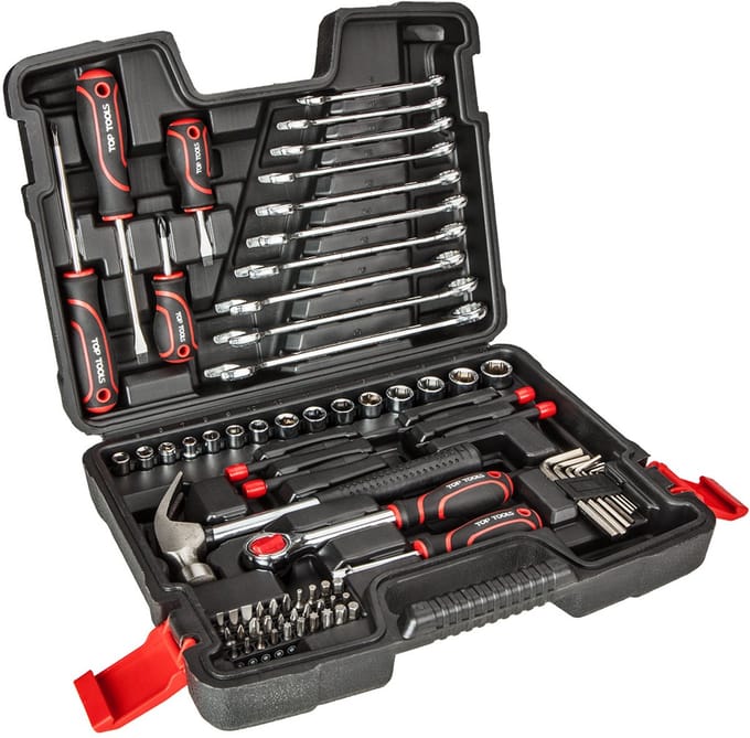 Top Tools Serie - Gereedschapskoffer - 1/4" en 3/8" - 73 delig
