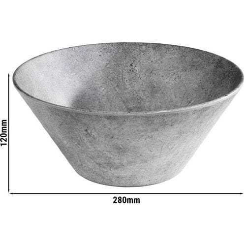 GGM Gastro (6 Stück) Schale - ELEMENT - Melamin - 3 Liter - Ø 280mm - Grau