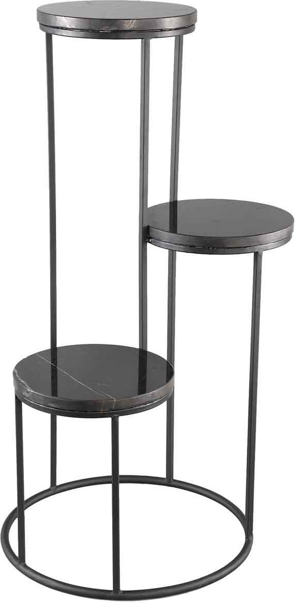 PTMD Hilde Meervoudige Zuil - H82 x Ø40 cm - Marmer - Zwart