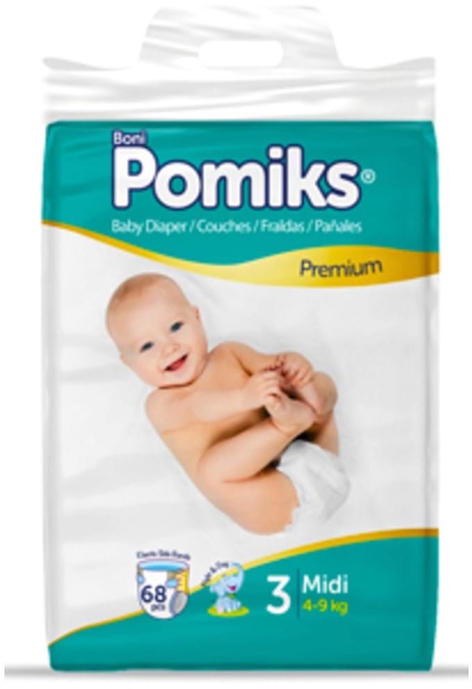 Pomiks Premium Luiers Maat 3 (4-9kg) 68stuks