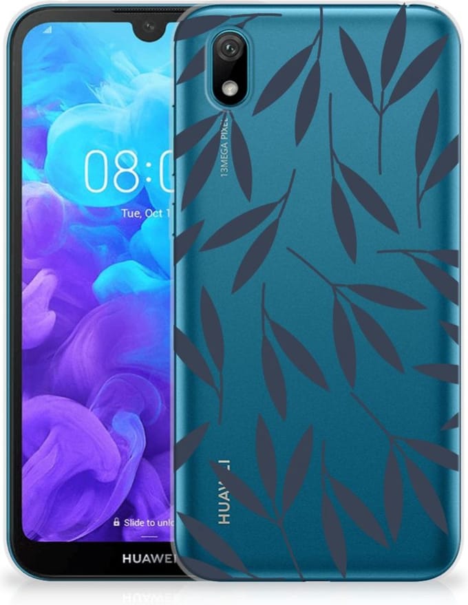 Huawei Y5 (2019) TPU Case Leaves Blue