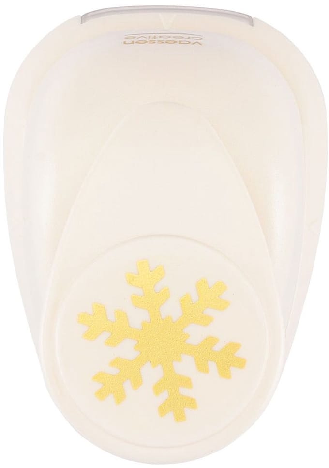 Vaessen Creative Pons - Figuurpons - Sneeuwvlok - 2,2 x 2,2 cm