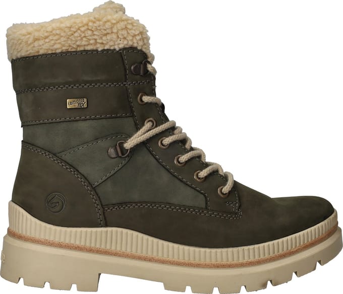 Remonte D0C77 54 Dames Veterboots - Groen - 40