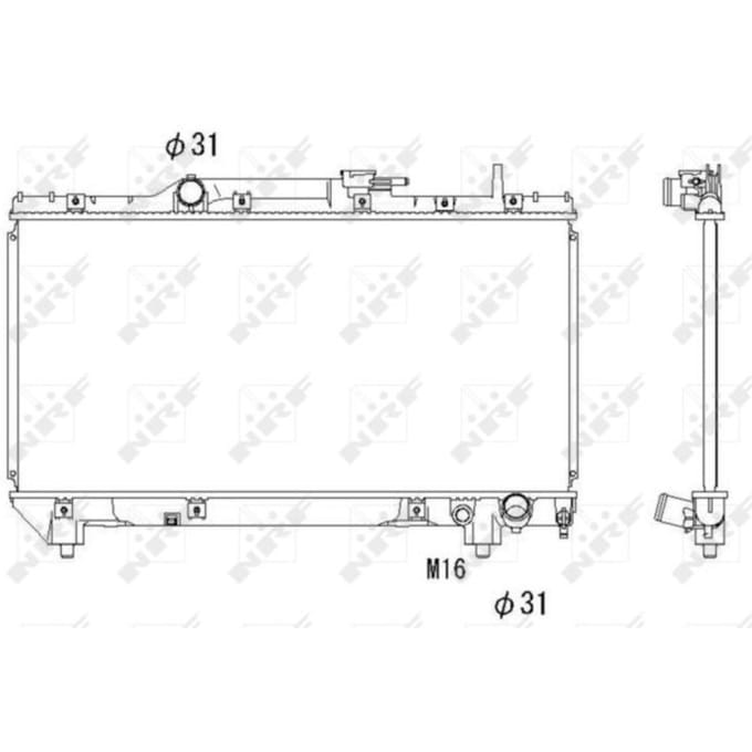 Radiator, motorkoeling NRF 517590