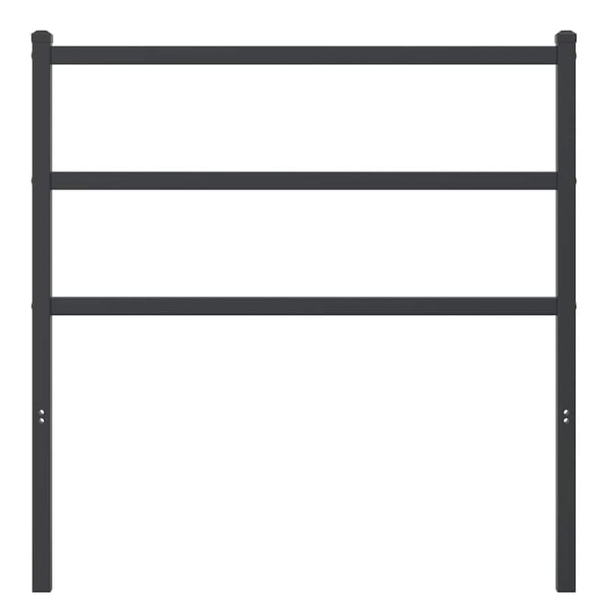 vidaXL - Vervangend - hoofdbord - 90 - cm - metaal - zwart