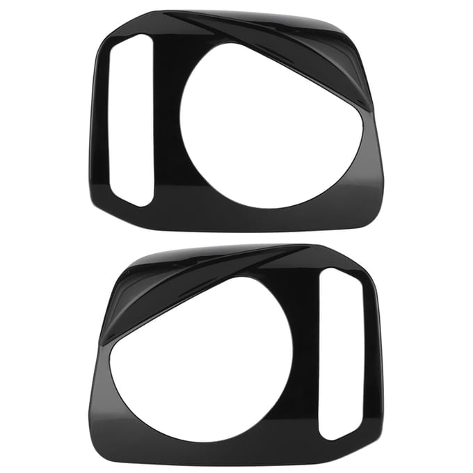 2 Stuks Auto Voor Koplamp Cover Koplamp Sierlijst Decor Pasvorm voor Suzuki Jimny 2007-2017 black