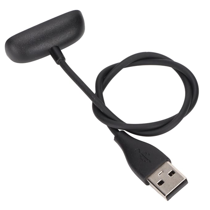 Câble de chargement USB pour bracelet connecté Fitbit Inspire 2, longueur 30 cm (11,8 po) black