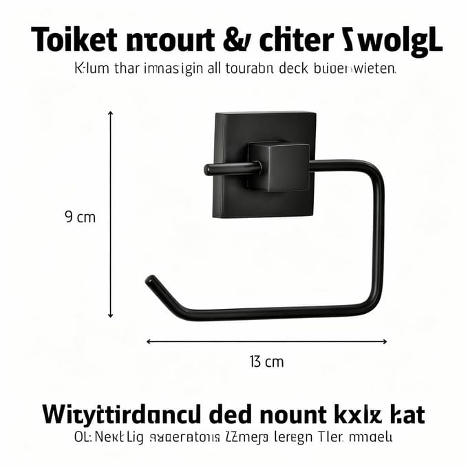 Mat zwarte toiletpapierhouder Fackelmann New York