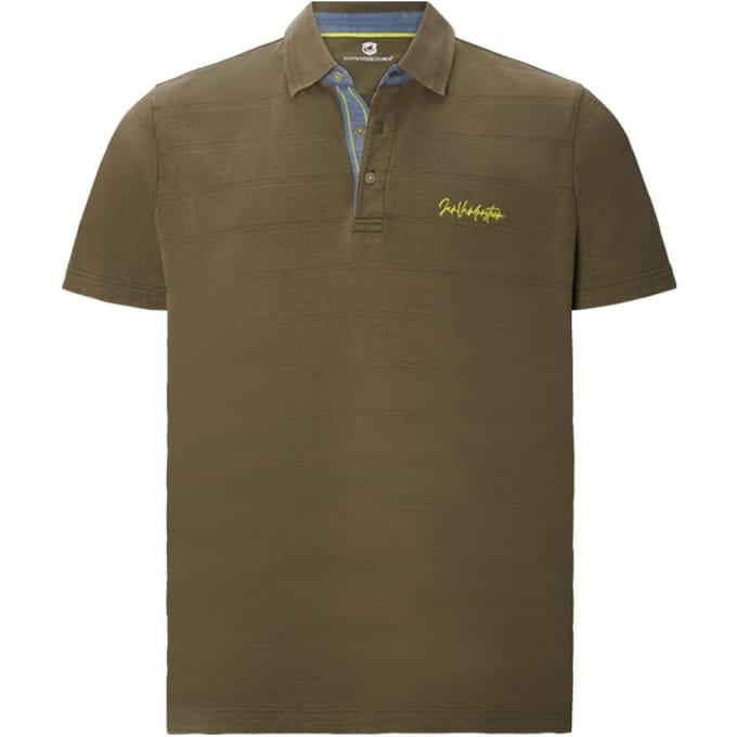 Jan Vanderstorm herren Poloshirt - 52/54 - olijf - Plus Size