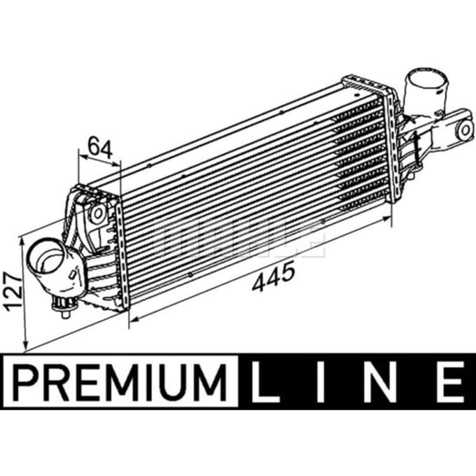 Intercooler, inlaatluchtRadiator MAHLE CI 355 000P