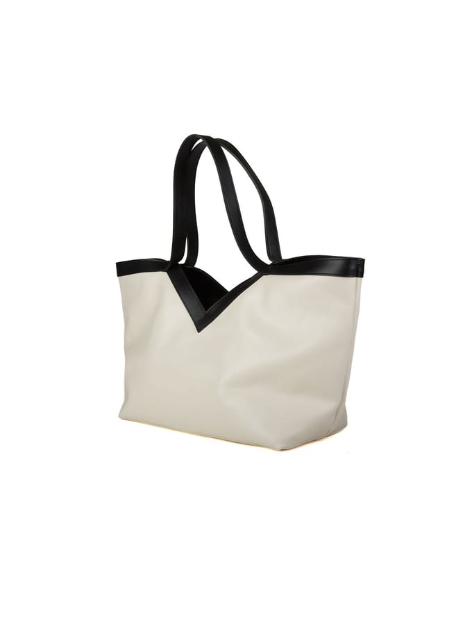 Giulia Monti Tas Lichtbeige Zwart