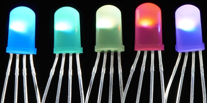 NeoPixel LED RGB diffuus 5mm through-hole WS2811 van Adafruit 1938