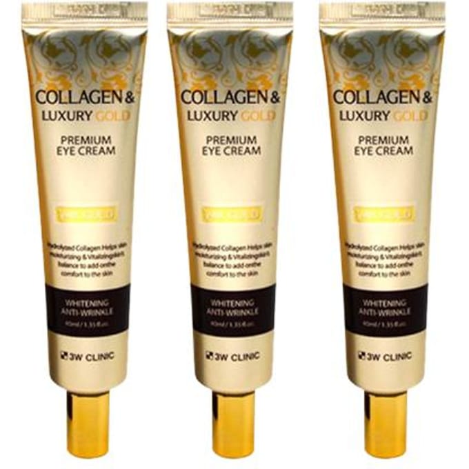 3W CLINIC Crème Contour des Yeux Or au Collagène 40ml (3 Options) #2pcs beige