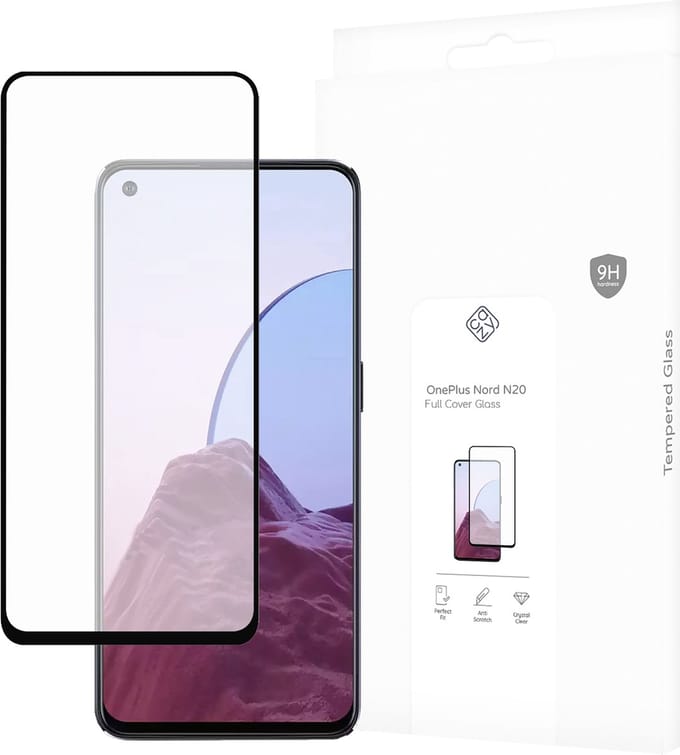 Cazy screenprotector geschikt voor OnePlus Nord N20 - Screenprotector Full Cover Gehard Glas