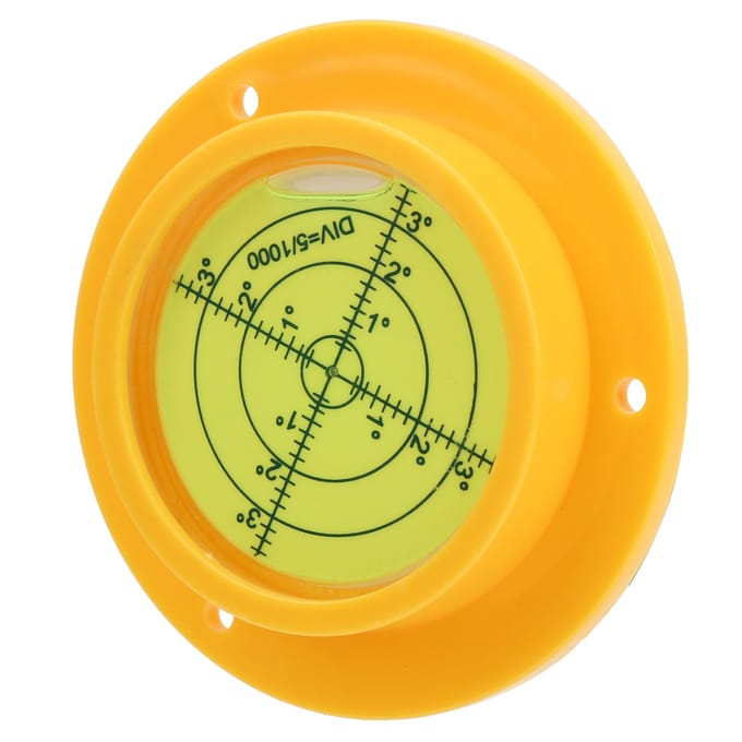 90x17mm Meetinstrument Ronde Waterpasbel met Schaal voor Camera Platform Balans yellow