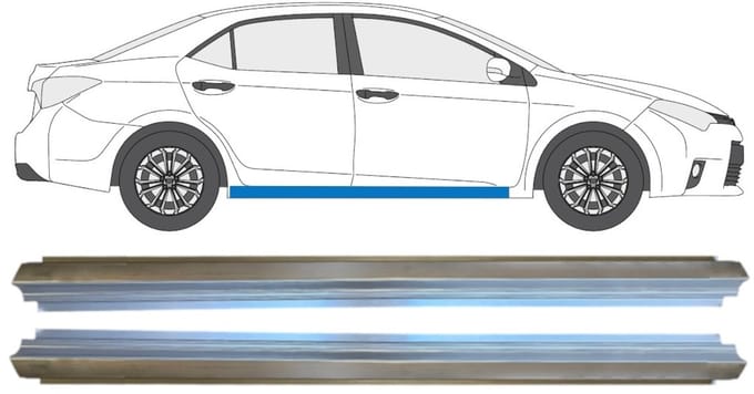 Reparatie dorpel voor Toyota Corolla 2013-2019 / Links + Rechts / Set