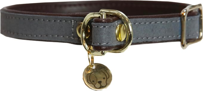 Dog Collar 'Loop' grey,size S-40 cm - Hondenriem