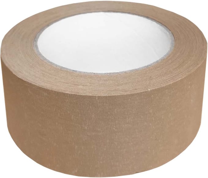 Kortpack - 6 rollen Papiertape - 50mm breed x 50mtr lang - Bruin - ECO tape