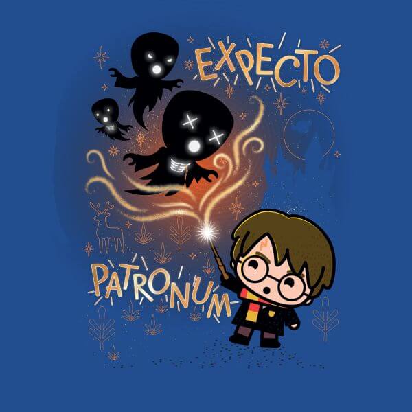 Harry Potter Kids Expecto Patronum Women's T-Shirt - Blue - M