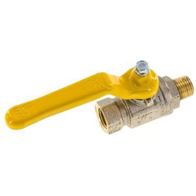 Buiten x Binnendraad R/Rp 1/4 inch Gas 2-Weg Messing Kogelkraan - BL2BN-M-GA-MF-014