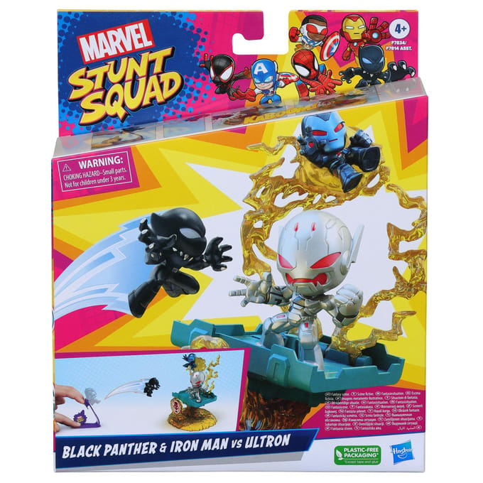Marvel Stunt Squad Speelset Ironman VS Black Panther Middel Assorti.