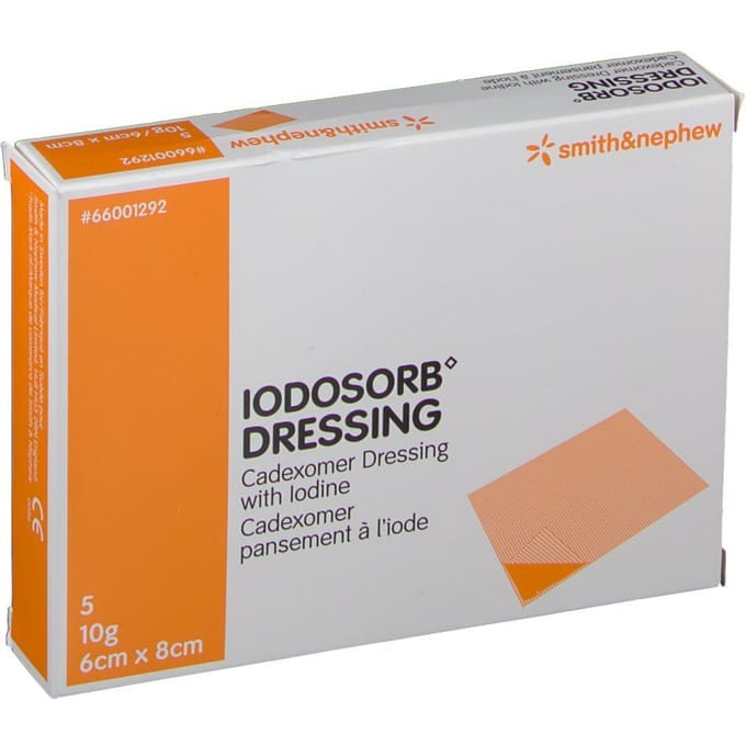 Iodosorb Dressing 10g 6x 8cm 5 66001292