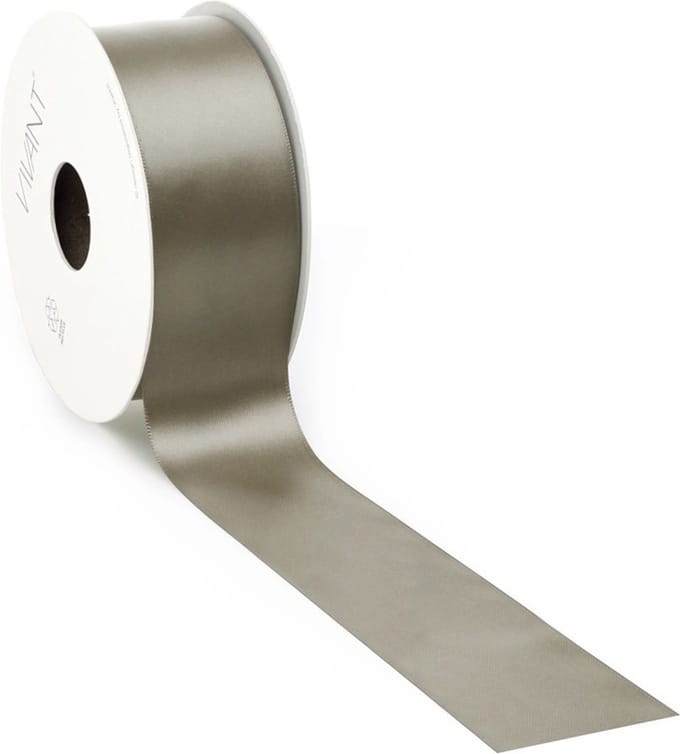 Satijnband Double Face 25mm Taupe