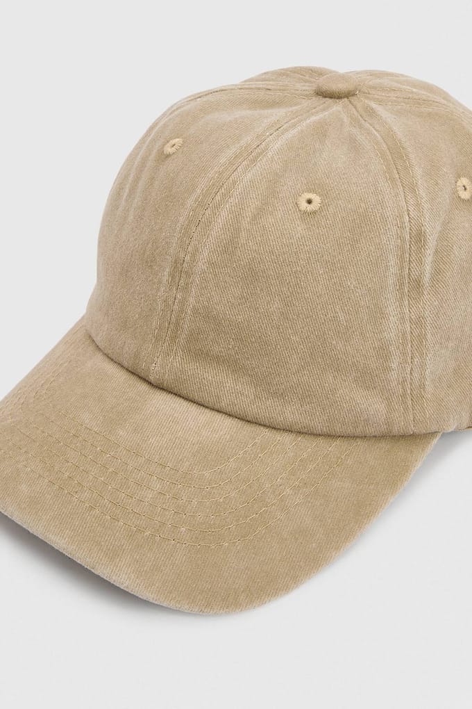 boohoo Dames Beige Gewassen Baseball Cap