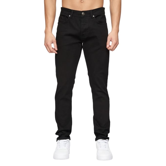 Crosshatch Heren Buraca Denim Slim Jeans (Zwart)