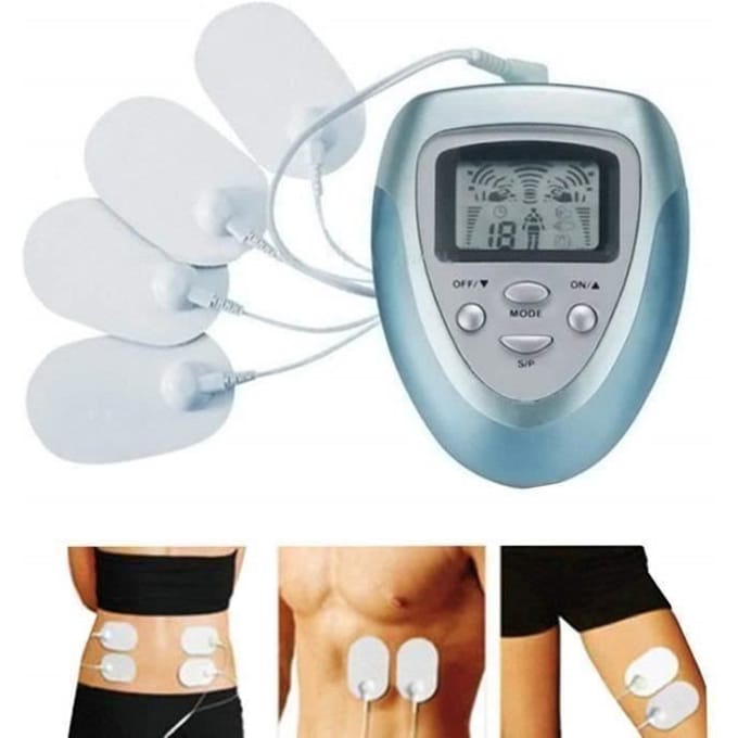 AA Appareil Electrostimulation 4 Patchs 8 Programmes - Ecran LCD, NEUTRE Appareil d'électro-stimulation Masseur Minceur B25472