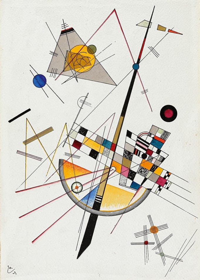 Poster Delicate Tension - Kandinsky - Large 70x50 - Expressionisme - Abstracte Kunst