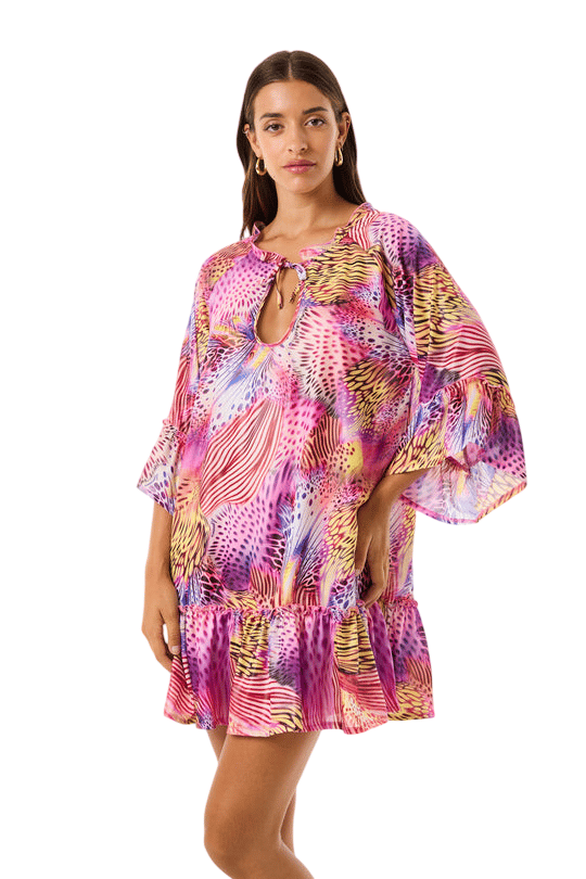 roze vlinderjurk