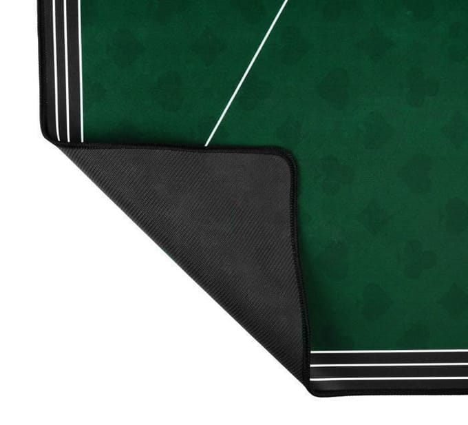 Pokerkleed Groen 120x60 cm - Polyester & Rubber - Glad Speeloppervlak - Poker & Dobbel Accessoire - Engelhart