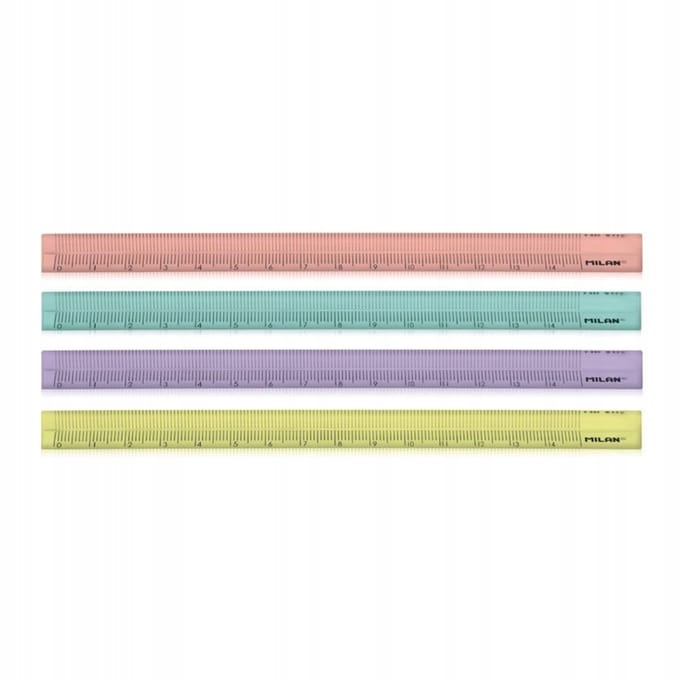 Milan Driehoekige Liniaal 15cm New Look - Transparant Plastic
