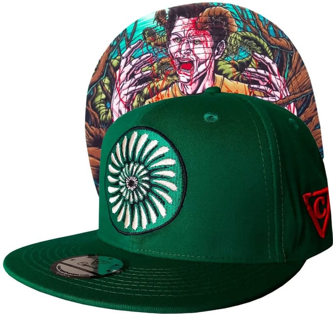 Capiche® Snapback Pet Heren – Leech – Groen – Verstelbaar met Druksluiting – Sportcap – Baseball Cap – Mannen Pet – Bloedzuiger Pet – Dark Art